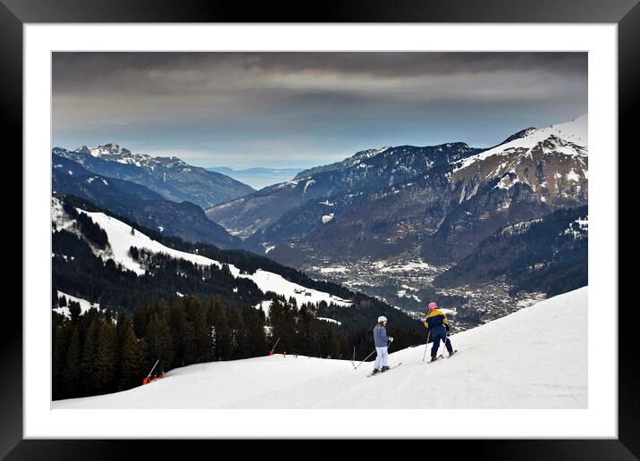 Morzine Lets Gets Portes Du Soleil French Alps France Framed Mounted Print by Andy Evans Photos