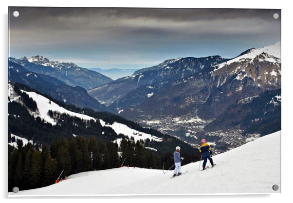 Morzine Lets Gets Portes Du Soleil French Alps France Acrylic by Andy Evans Photos