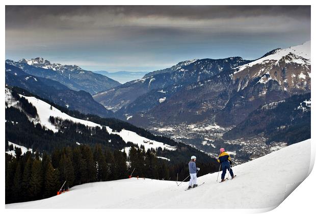 Morzine Lets Gets Portes Du Soleil French Alps France Print by Andy Evans Photos