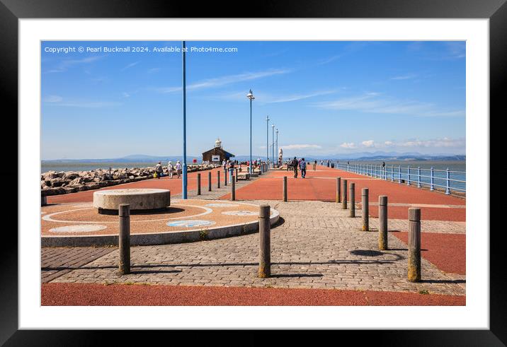 Morecambe Stone Jetty in the Bay Lancashire Framed Mounted Print by Pearl Bucknall