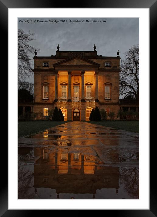 Holburne Museum in the rain at Christmas  Framed Mounted Print by Duncan Savidge