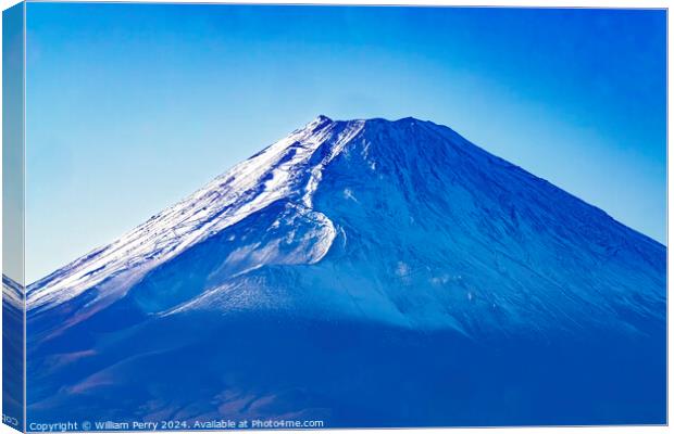 Colorful Mount Fuji Lookout Kanagawa Japan  Canvas Print by William Perry