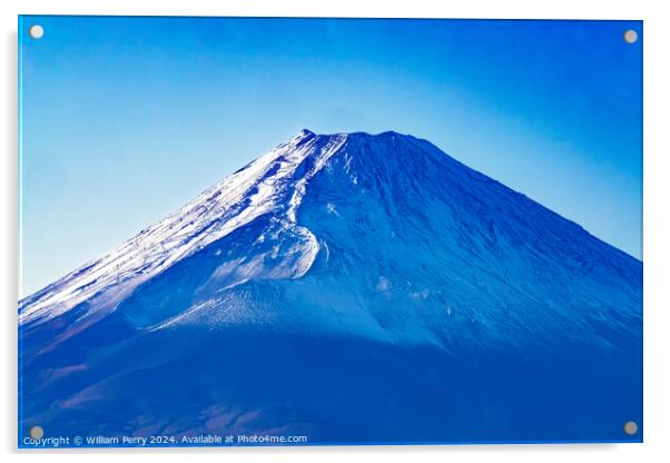 Colorful Mount Fuji Lookout Kanagawa Japan  Acrylic by William Perry