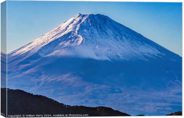Colorful Mount Fuji Lookout Kanagawa Japan  Canvas Print by William Perry