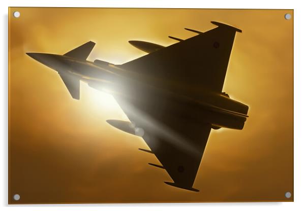Eurofighter Typhoon Sunset Silhouette Acrylic by J Biggadike