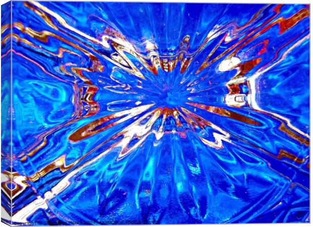 Blue Explosion Canvas Print by Stephanie Moore