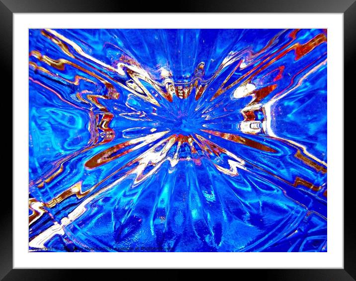 Blue Explosion Framed Mounted Print by Stephanie Moore