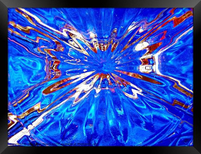Blue Explosion Framed Print by Stephanie Moore