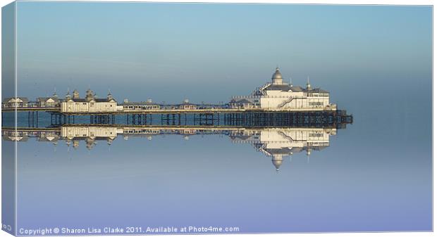 Eastbourne Pier Reflected Canvas Print by Sharon Lisa Clarke