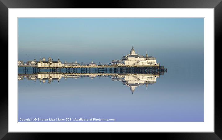 Eastbourne Pier Reflected Framed Mounted Print by Sharon Lisa Clarke
