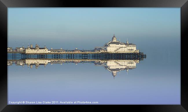 Eastbourne Pier Reflected Framed Print by Sharon Lisa Clarke