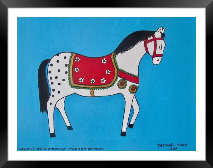 Child's toy horse Framed Mounted Print by Stephanie Moore