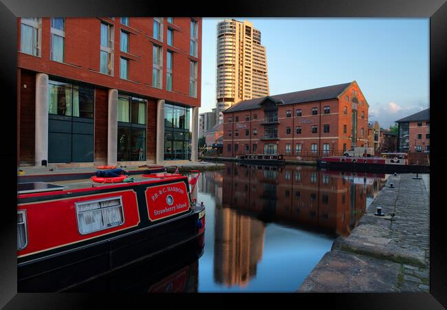 Bridgewater Plc From Granary Wharf Leeds Framed Print by Alison Chambers