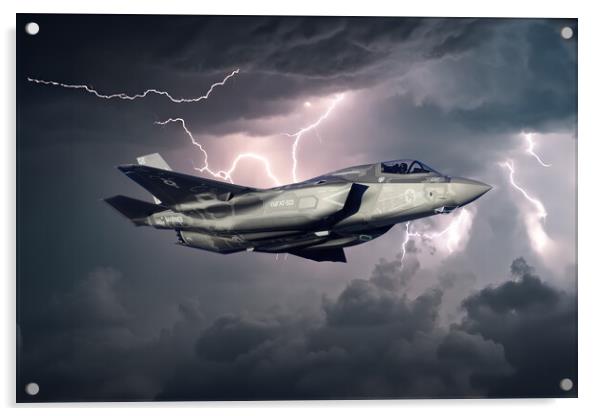 F35 Lightning Marines Acrylic by J Biggadike