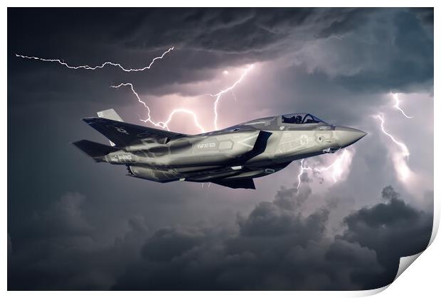 F35 Lightning Marines Print by J Biggadike