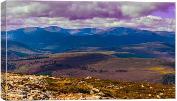 The High Cairngorm Mountain Range, Scotland Canvas Print by Ken Hunter