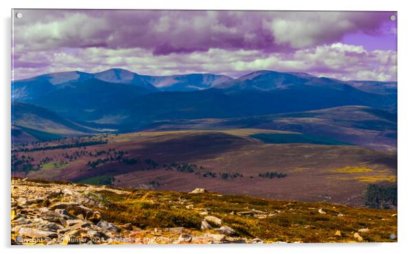 The High Cairngorm Mountain Range, Scotland Acrylic by Ken Hunter