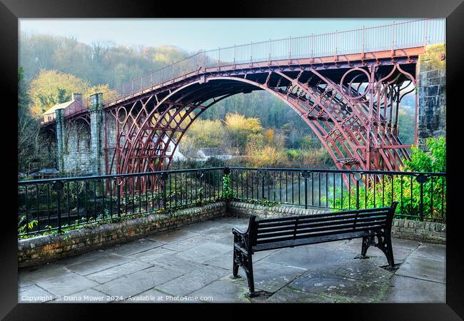 The Iron bridge Shropshire Framed Print by Diana Mower