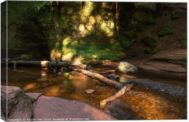 Dappled Sunlight in the Gorge Canvas Print by Ken Hunter