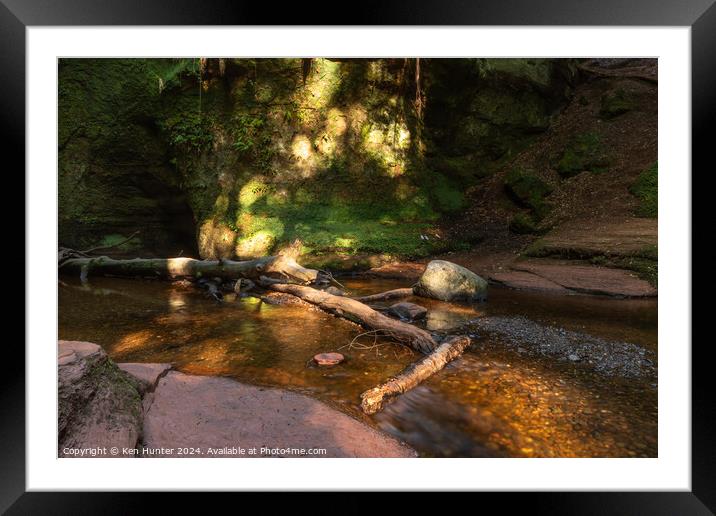 Dappled Sunlight in the Gorge Framed Mounted Print by Ken Hunter