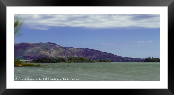 Loch Leven, the Castle and the Bishop Hill Framed Mounted Print by Ken Hunter