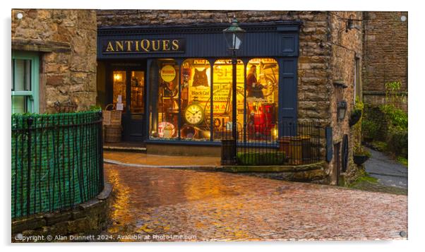 Hawes Antiques shop Acrylic by Alan Dunnett