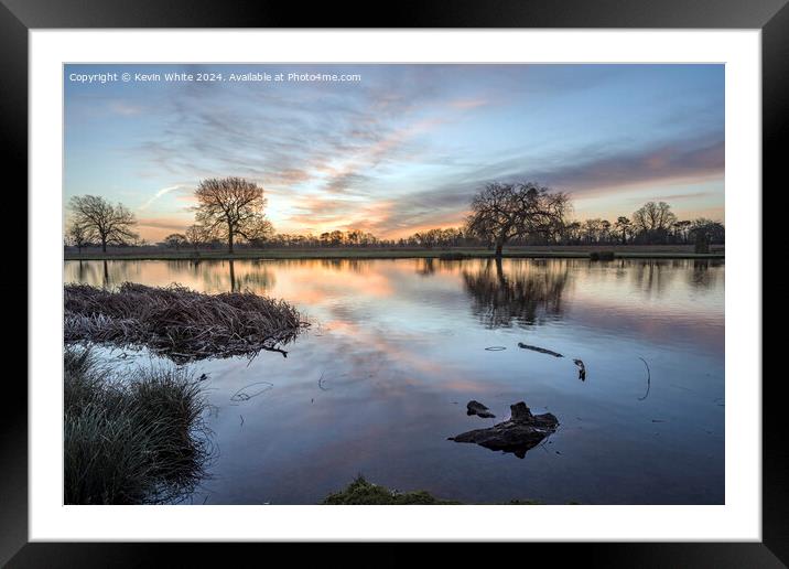 Sunrise into the new year Framed Mounted Print by Kevin White