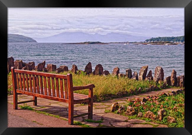 A Millport bench view Framed Print by Allan Durward Photography