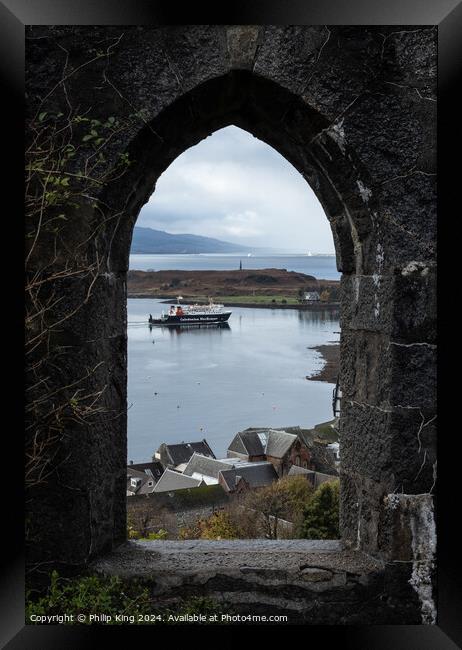 Oban from McCaig's Tower - Scotland Framed Print by Philip King