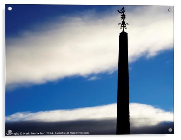 Ripon Obelisk Silhouette Acrylic by Mark Sunderland