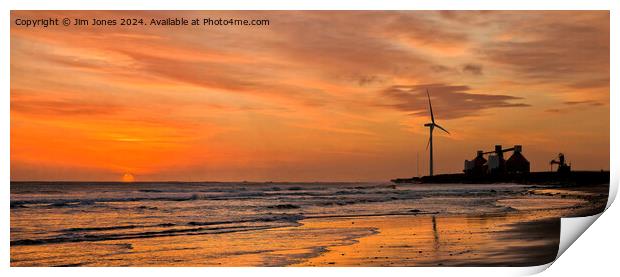 Daybreak on the beach Print by Jim Jones