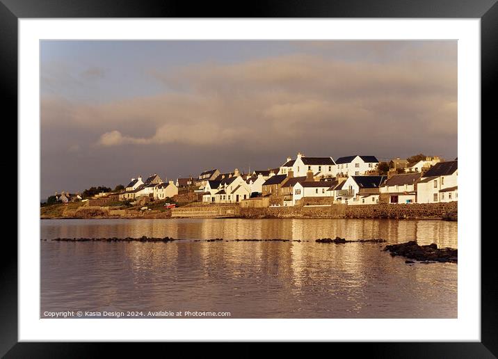 Golden Evening in Bowmore Framed Mounted Print by Kasia Design