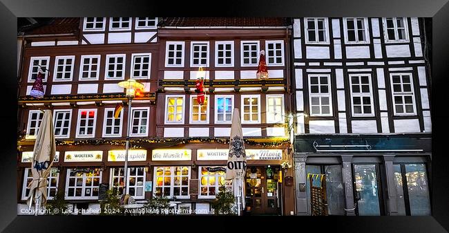 Colourful Germany street Framed Print by Les Schofield