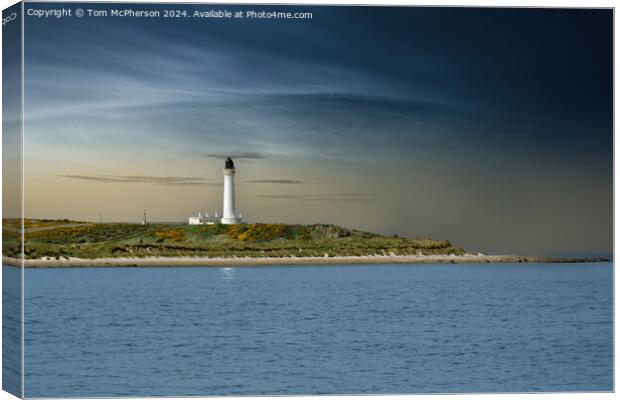 Covesea Skerries Lighthouse Canvas Print by Tom McPherson