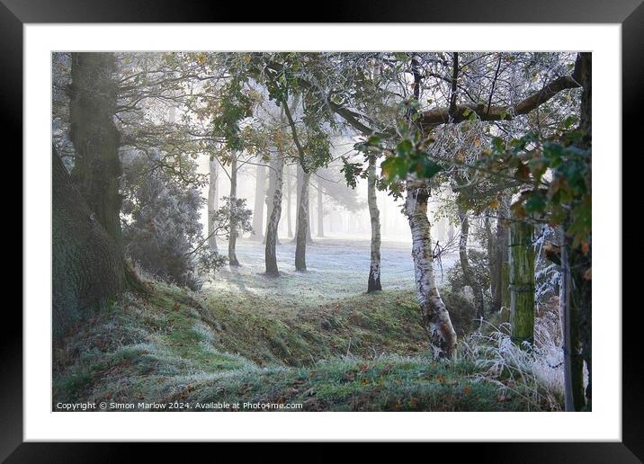Beautiful winter icy scene Framed Mounted Print by Simon Marlow