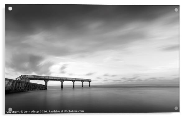 Landing bridge at Omaha beach, Normandy Acrylic by John Allsop