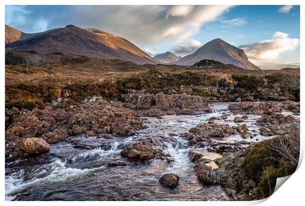 Sligachan River Isle of Skye Print by John Frid