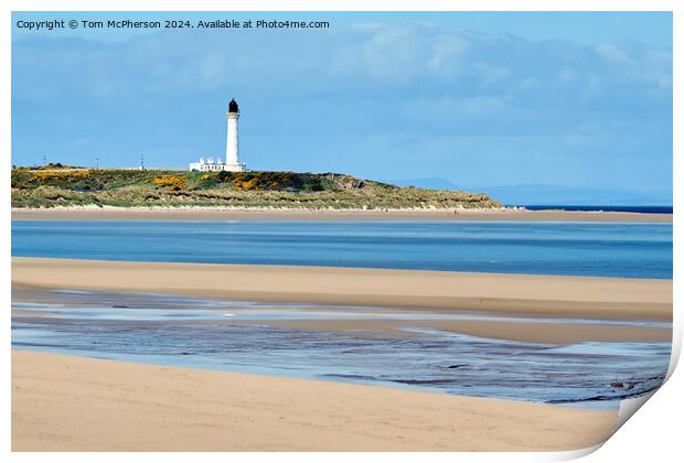 Covesea Lighthouse, Lossiemouth Print by Tom McPherson