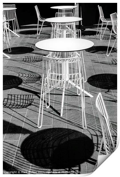 Cafe tables Print by Mark Phillips