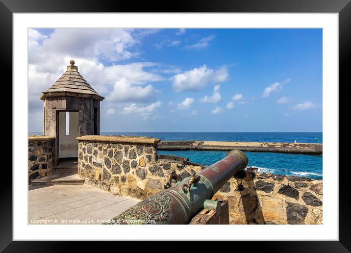 Fort Bateria de Santa Barbara, Puerto de la Cruz Framed Mounted Print by Jim Monk