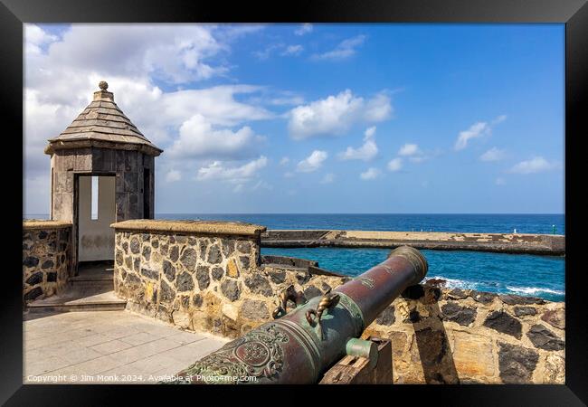  Fort Bateria de Santa Barbara, Puerto de la Cruz Framed Print by Jim Monk