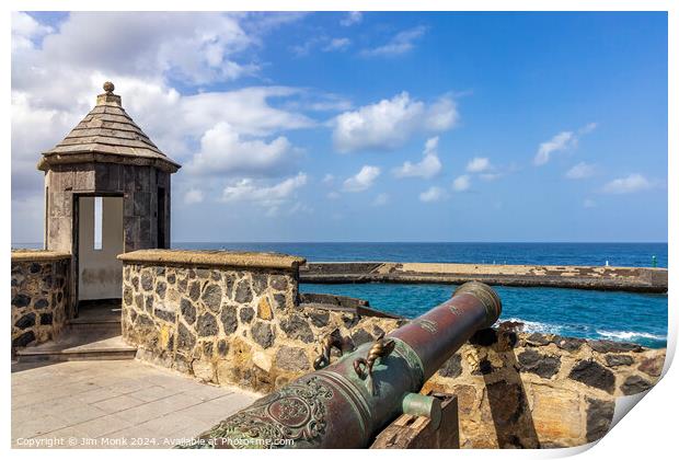  Fort Bateria de Santa Barbara, Puerto de la Cruz Print by Jim Monk