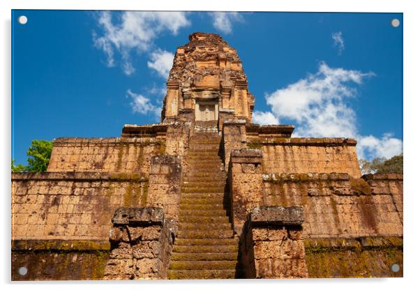 Baksei Chamkrong Pyramid Temple In Cambodia Acrylic by Artur Bogacki