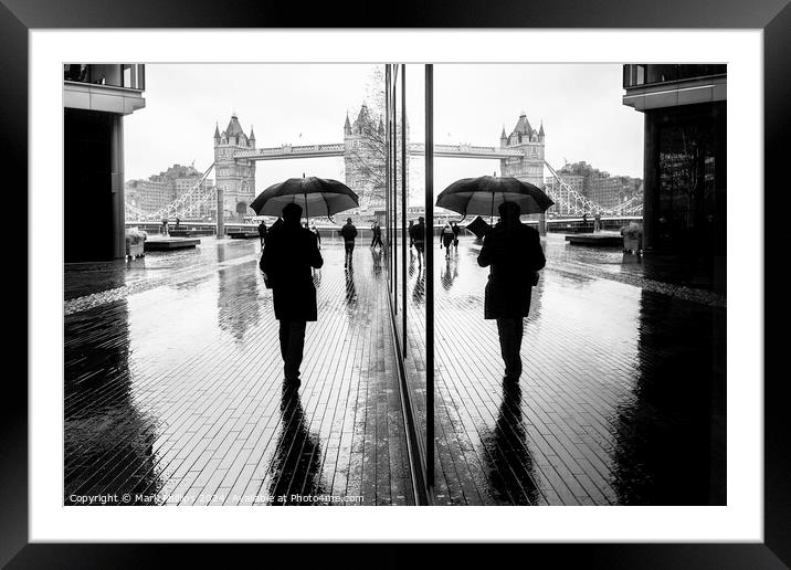 Rain reflections Framed Mounted Print by Mark Phillips