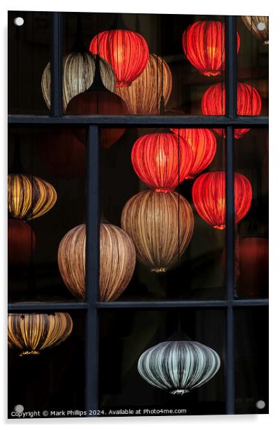 Lanterns Acrylic by Mark Phillips