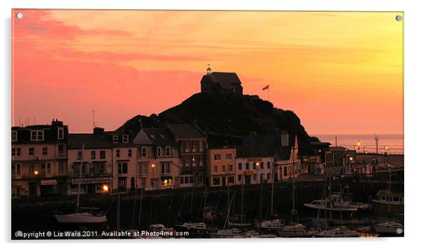 Ilfracombe Sunrise Acrylic by Liz Ward