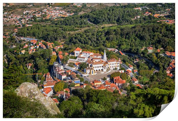 Sintra Town And Palace In Portugal Print by Artur Bogacki