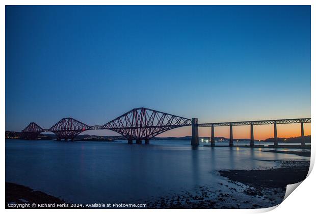 Dawn on the Firth of Forth Print by Richard Perks