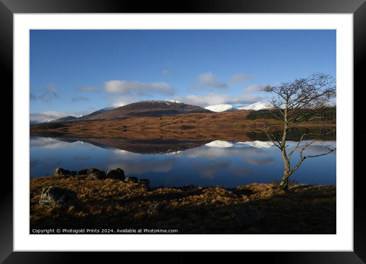 Loch Tulla  reflections ,  the Highlands of Scotland Framed Mounted Print by Photogold Prints