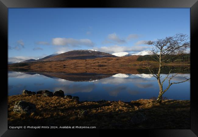 Loch Tulla  reflections ,  the Highlands of Scotland Framed Print by Photogold Prints